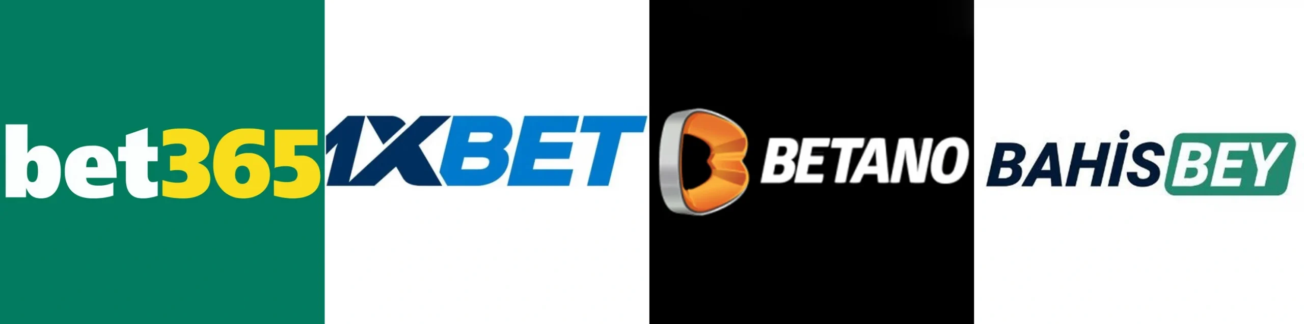 bet365 logo, 1xBet logo, Betano logo, Bahisbey logo